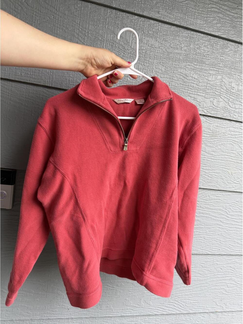 Tommy Bahama Red Quarter-Zip Pullover Sweatshirt
